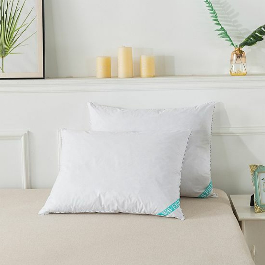 Bed & Bath * | Waverly White Goose Nano Feather 2-Pack Pillow Set