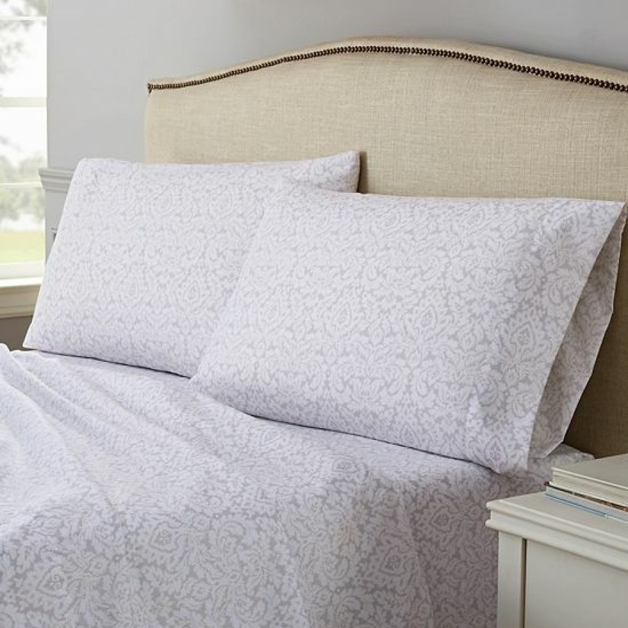 Bed & Bath * | Traditions By Waverly Dashing Damask Sheet Set With Pillowcases