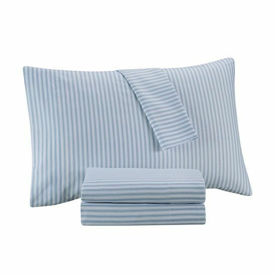 Bed & Bath * | Traditions By Waverly Ticking Stripe Sheet Set With Pillowcases