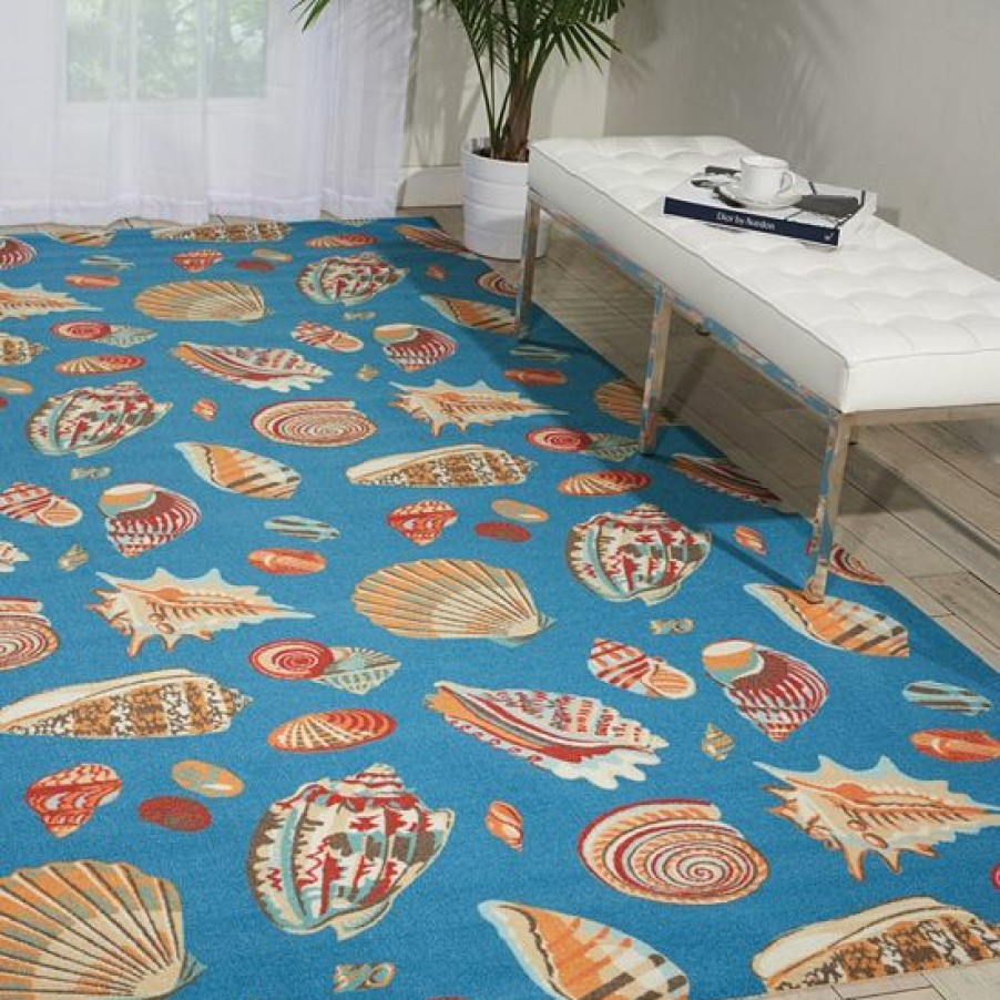 Home Decor * | Waverly Sun N' Shade Abstract Shells Indoor Outdoor Rug