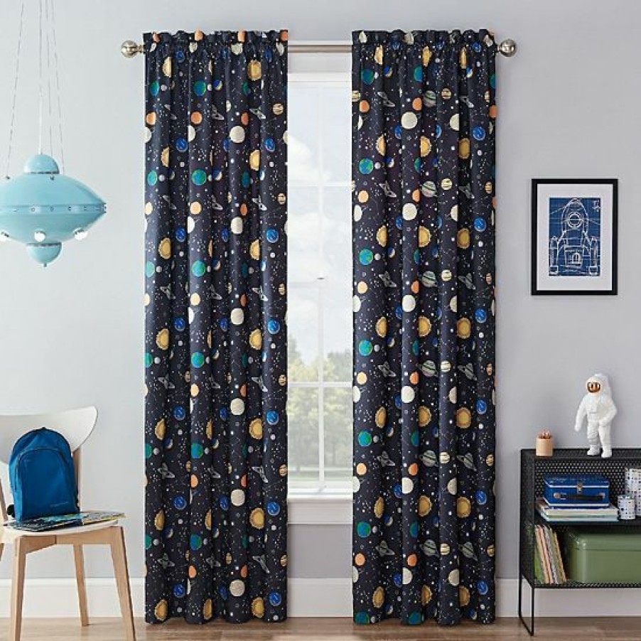 Home Decor * | Waverly Kids Space Adventure Blackout Window Curtain