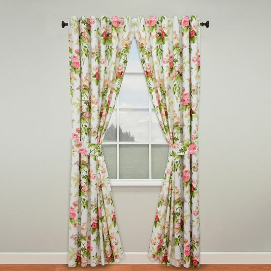 Home Decor * | Waverly Emma'S Garden Window Curtain Pair 50" X 84"