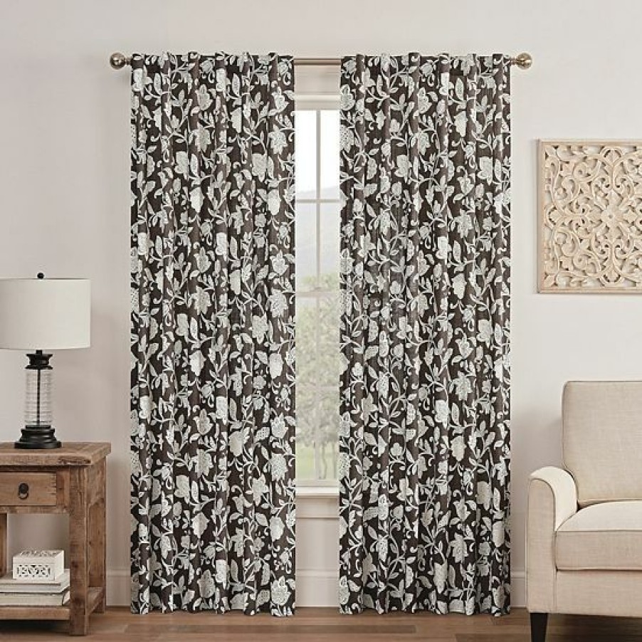 Home Decor * | Waverly Stencil Vine Window Curtain