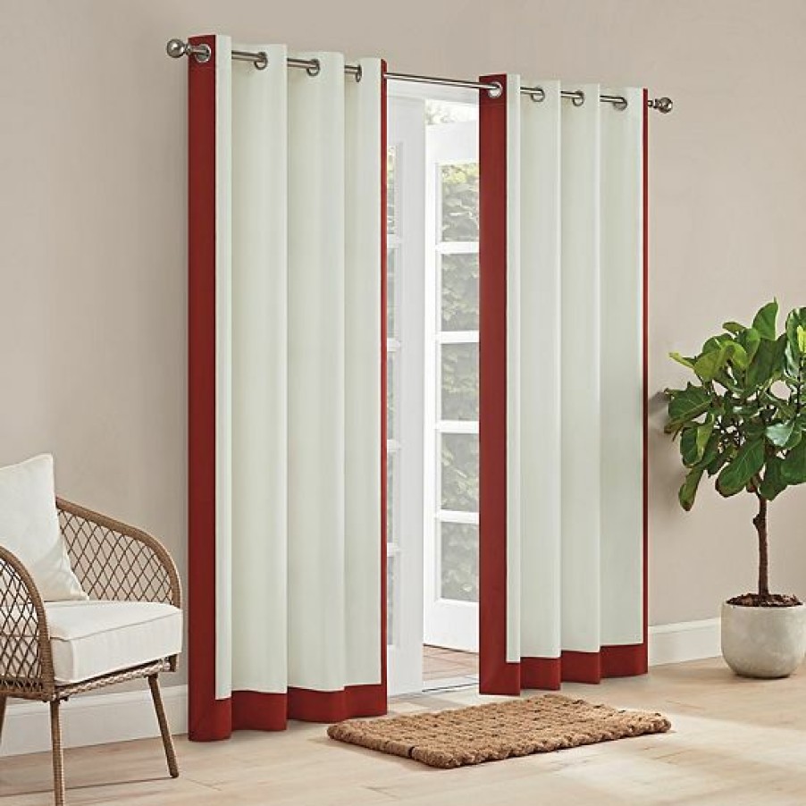 Home Decor * | Waverly Hampton Indoor/Outdoor Border Window Curtain