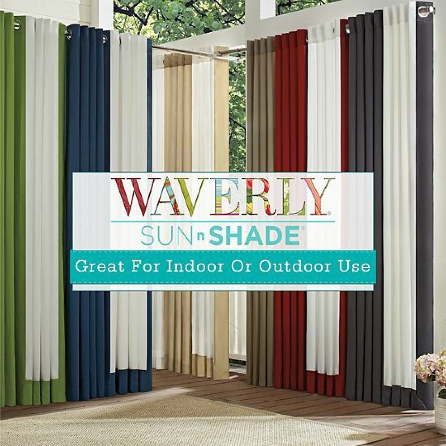 Home Decor * | Waverly Hampton Indoor/Outdoor Border Window Curtain