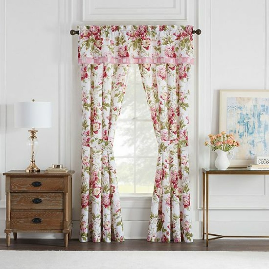 Home Decor * | Waverly Forever Peony Window Curtain Set