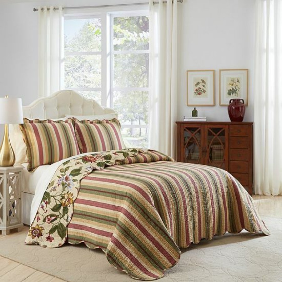 Bed & Bath * | Waverly 3-Piece Laurel Springs Bedspread Set