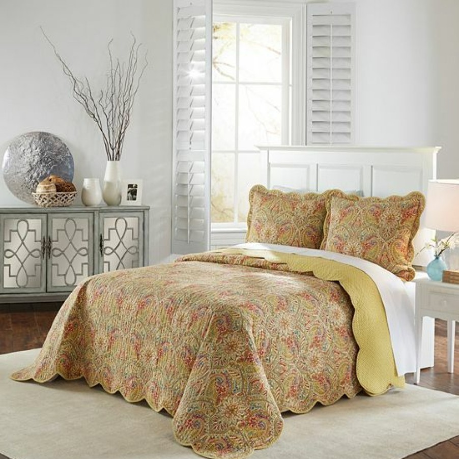 Bed & Bath * | Waverly 3-Piece Swept Away Bedspread Set