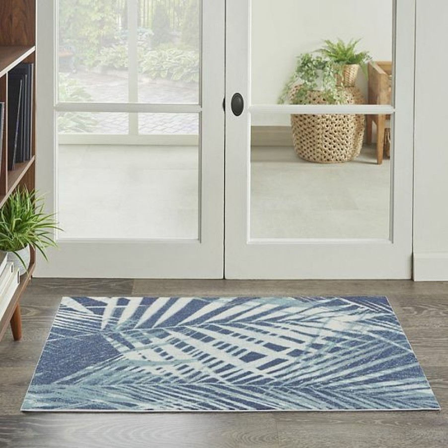 Home Decor * | Waverly Sun N' Shade Coastal Palm Indoor Outdoor Rug