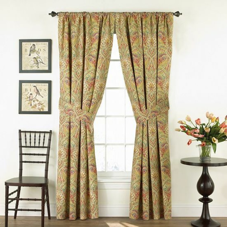 Home Decor * | Waverly 2-Pack Swept Away Floral Window Curtains