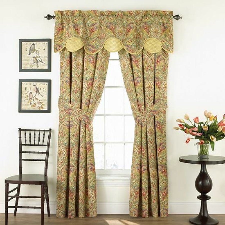 Home Decor * | Waverly 2-Pack Swept Away Floral Window Curtains