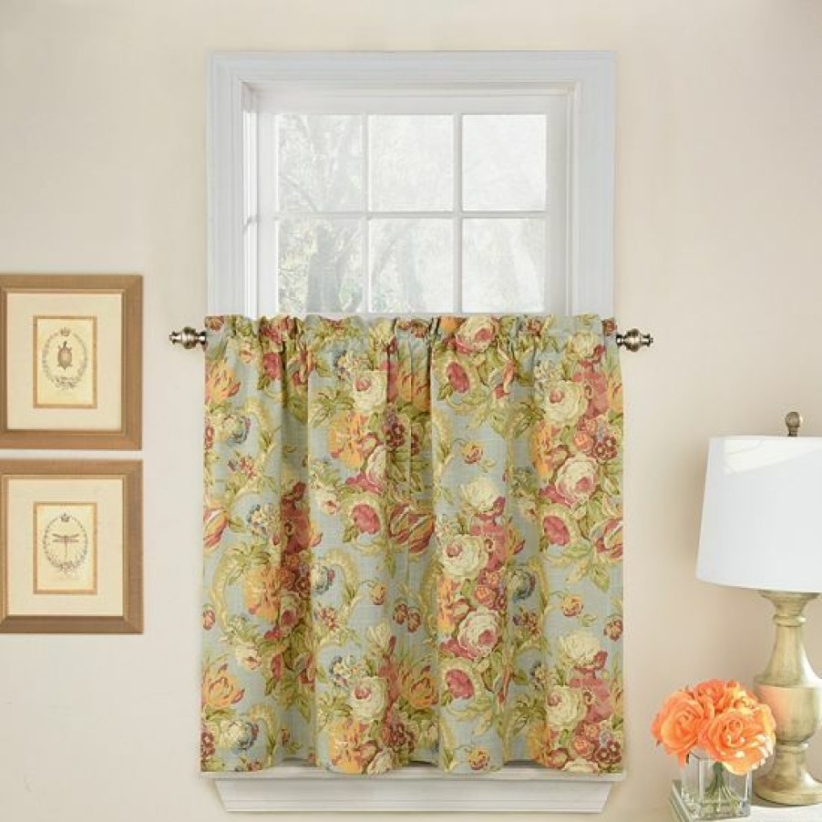 Home Decor * | Waverly Spring Bling Tier Curtain Pair Vapor