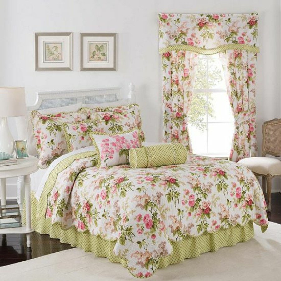 Bed & Bath * | Waverly Emma'S Garden Reversible Quilt Set