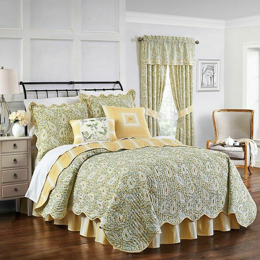 Bed & Bath * | Waverly Paisley Verveine Quilt Set