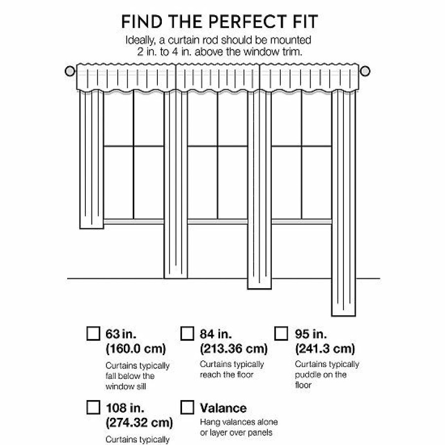 Home Decor * | Waverly 1-Panel Imperial Dress Window Curtain 42" X 84"