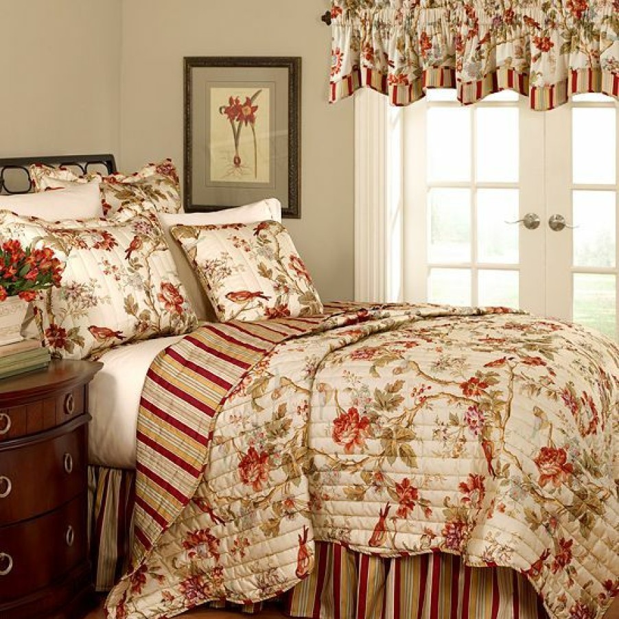 Bed & Bath * | Waverly Charleston Chirp Reversible Quilt Set